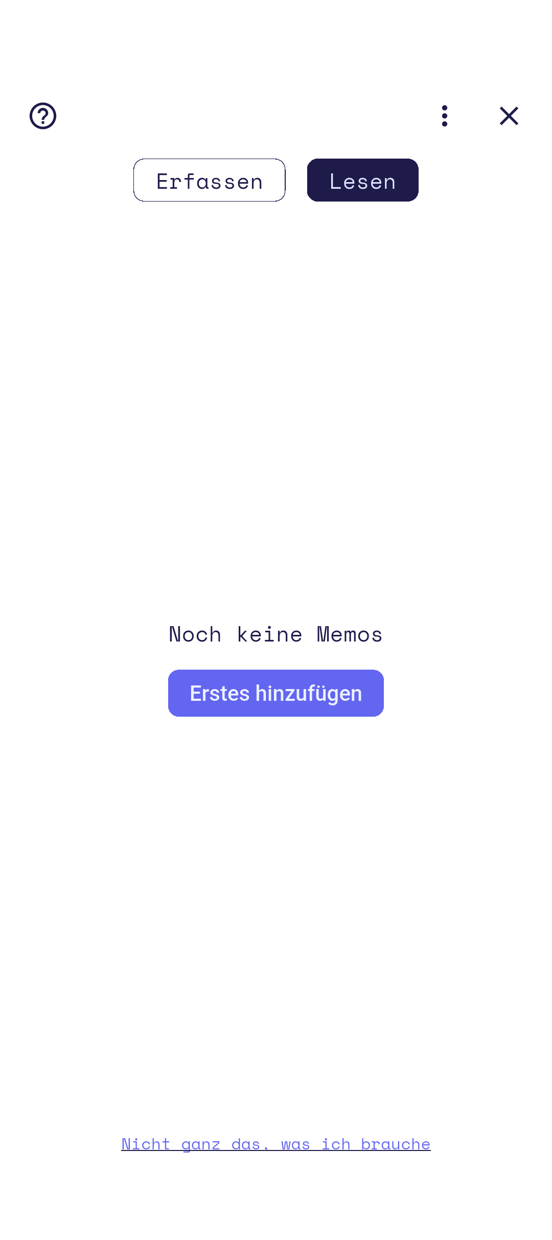 Notizenliste mit neuem Eintrag