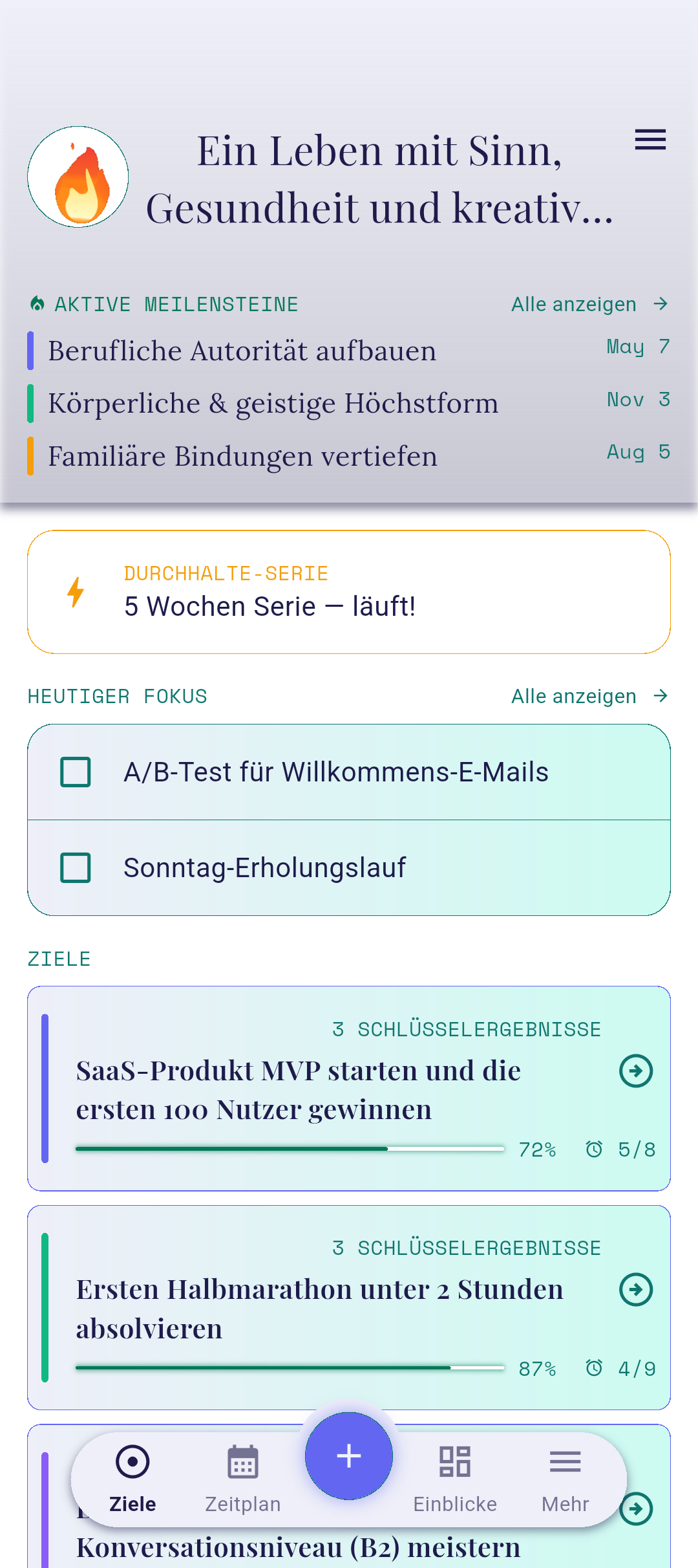 Check-in-Dialog geöffnet