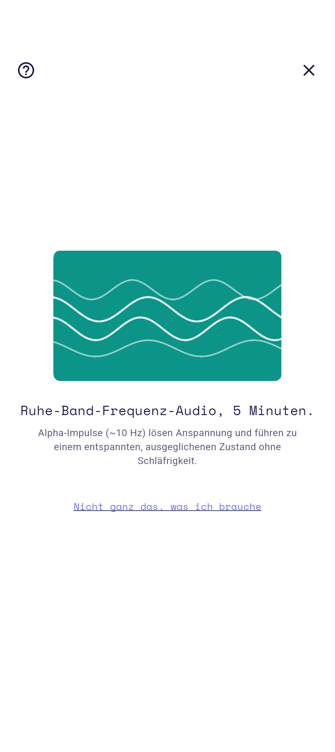 Gehirnwellen-Darstellung beim Abspielen