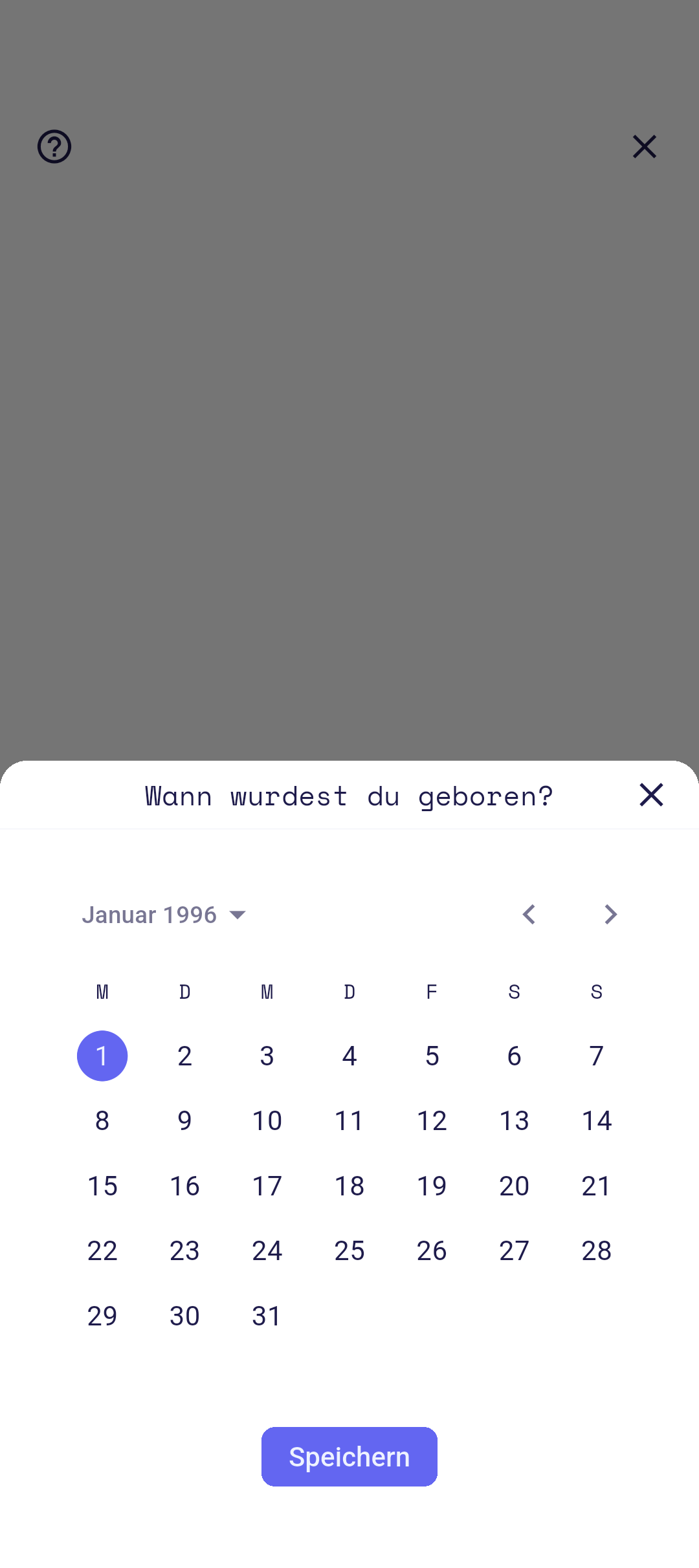 Geburtsdatum-Picker