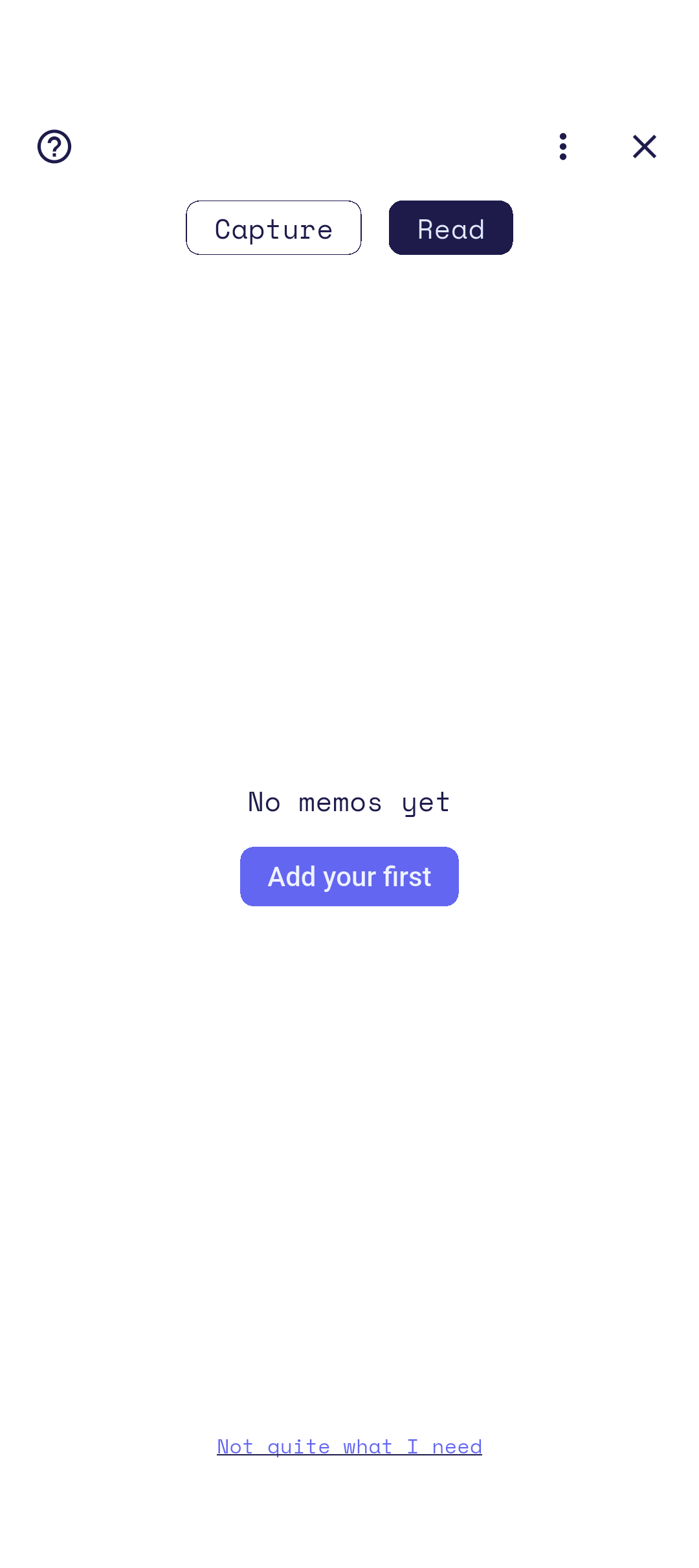 Memos list with the new entry