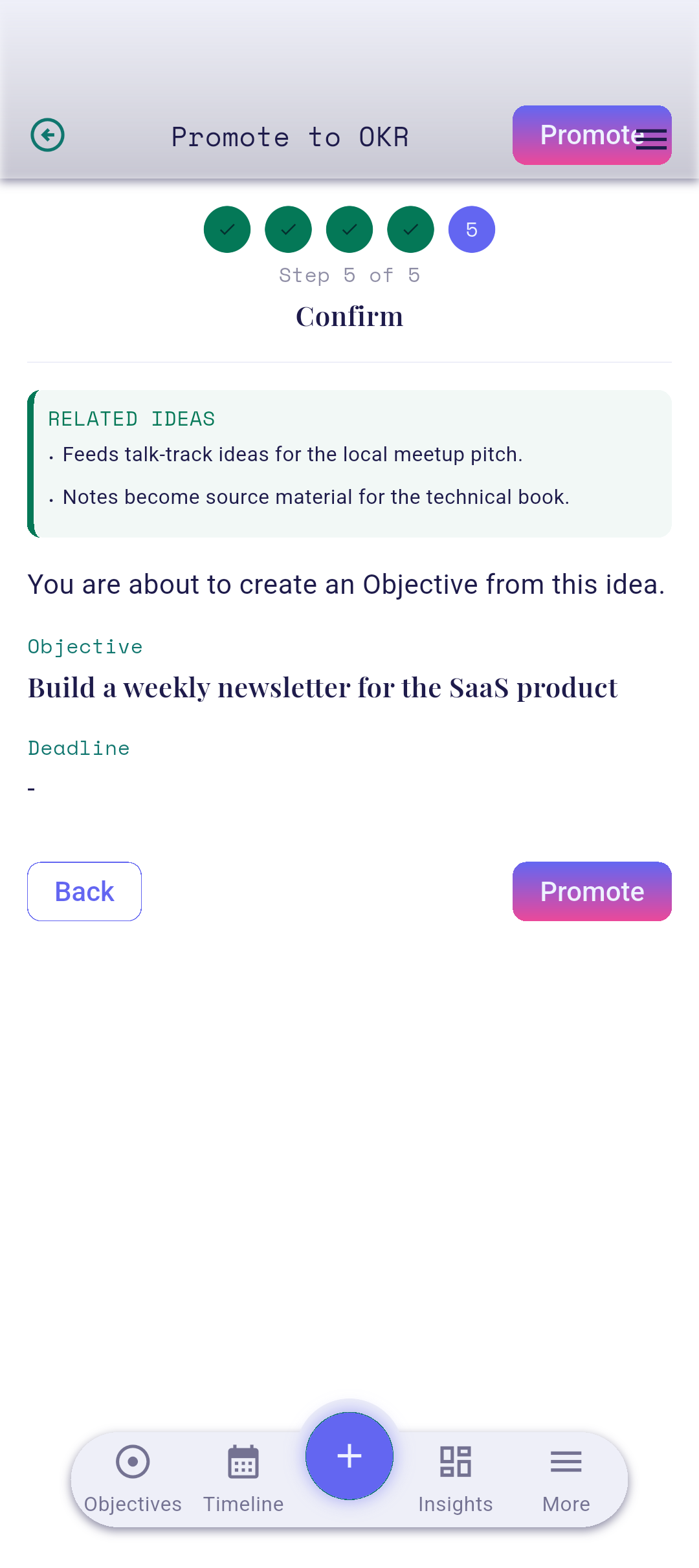 Wizard step 5 — confirm