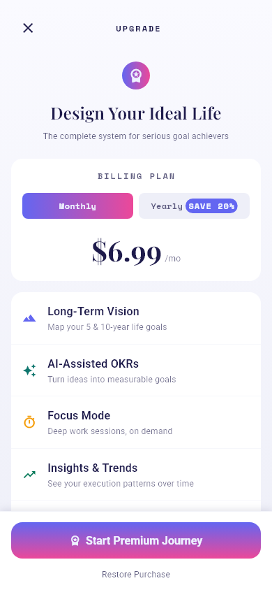 Plan picker