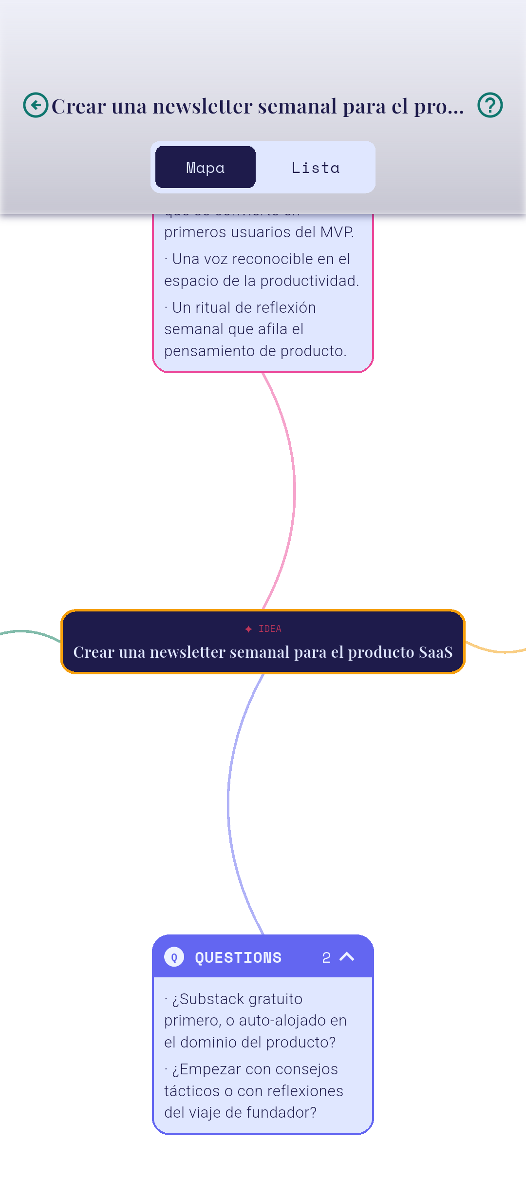 Expansión de Resultados abierta con elementos