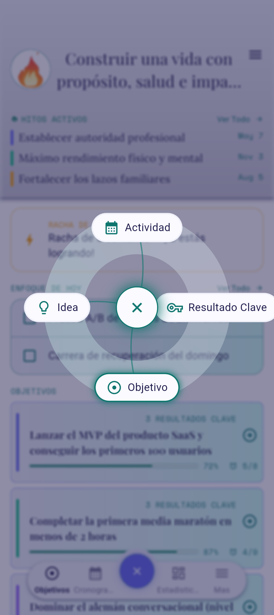 Dial QuickPlus con Idea resaltado