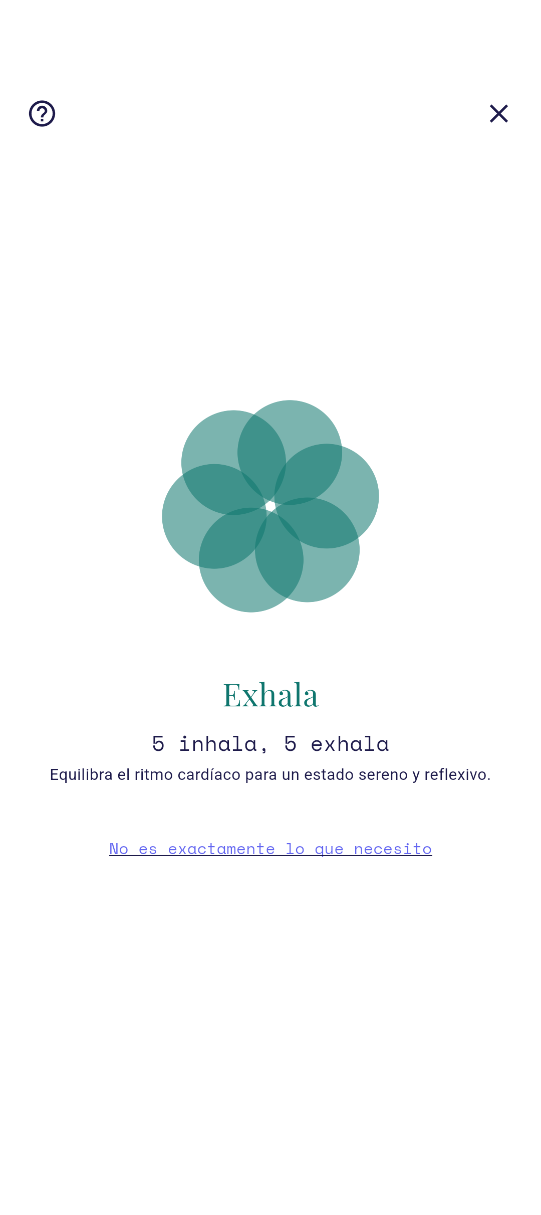 Guía visual de respiración a mitad del ciclo
