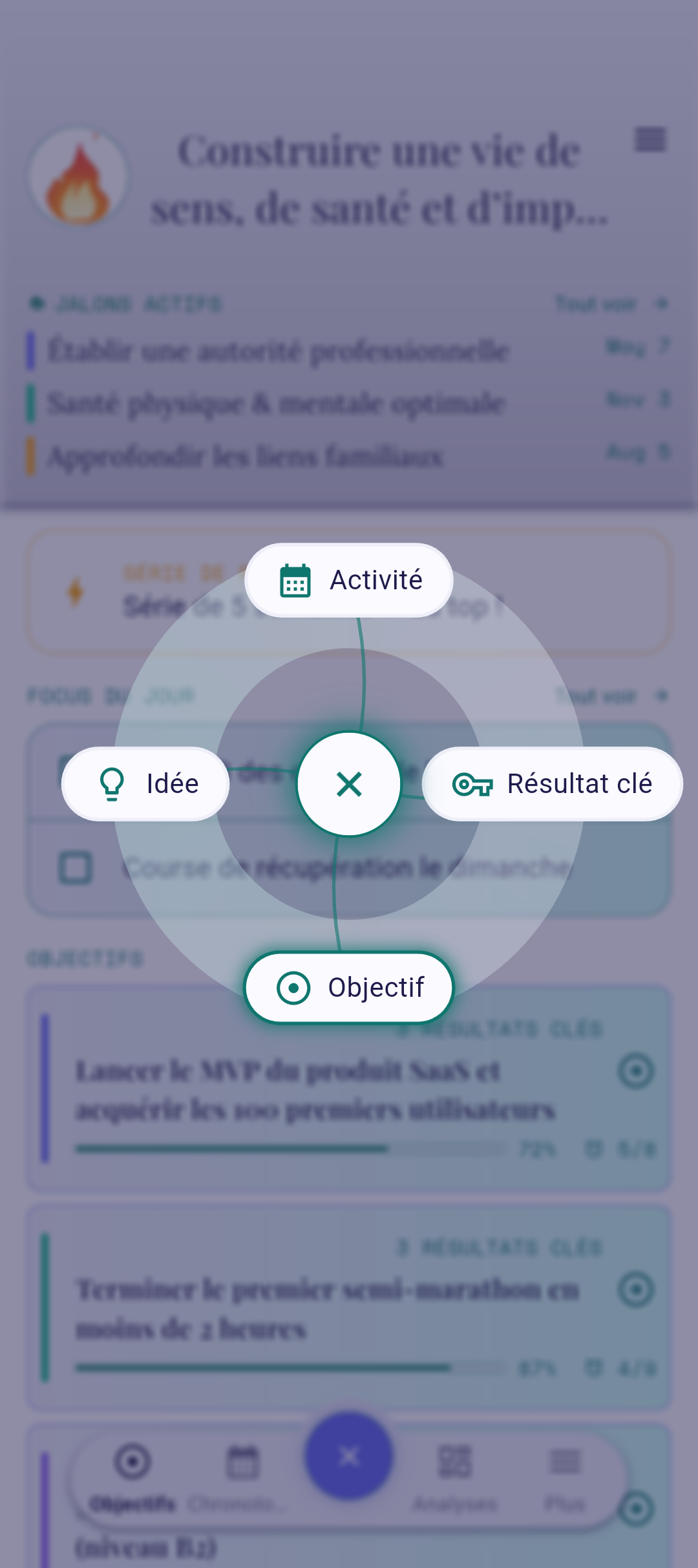 Cadran QuickPlus avec Idée mis en évidence