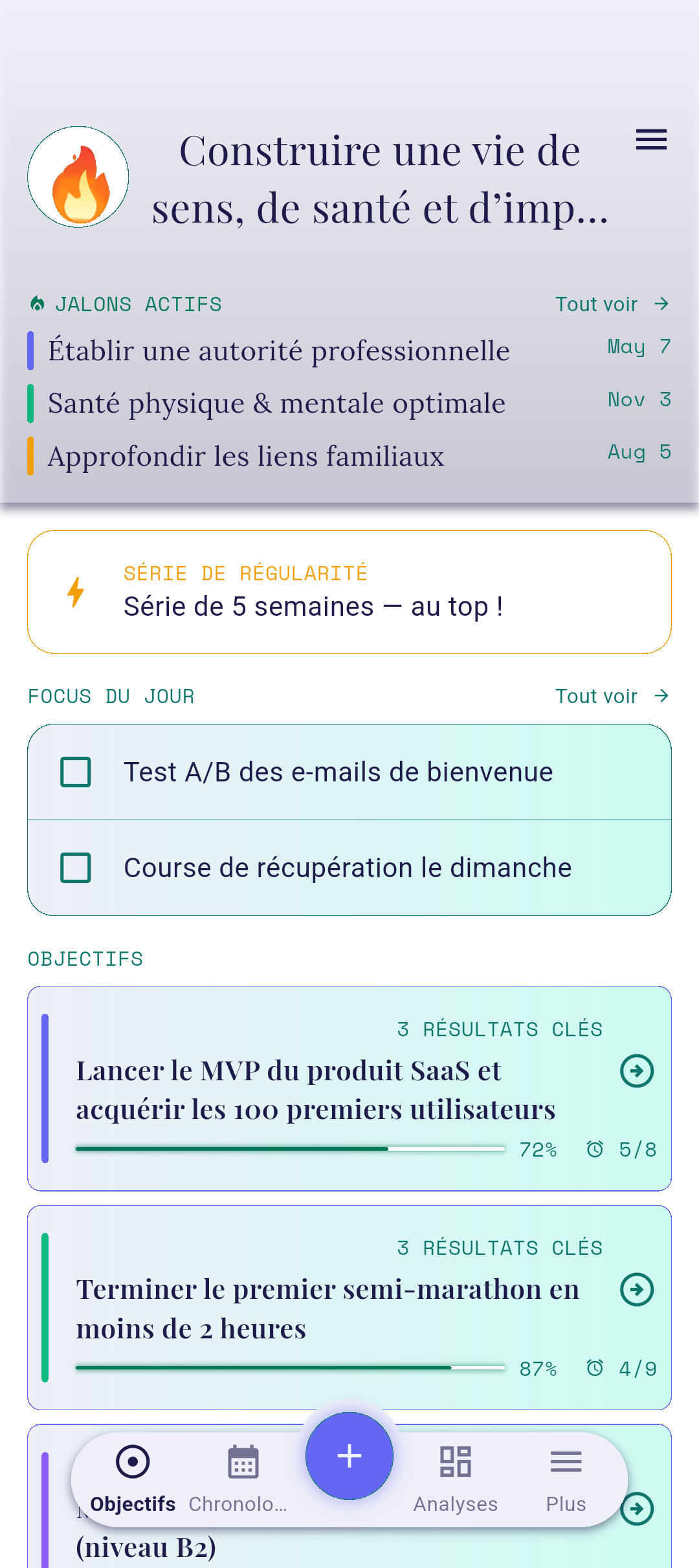 Bouton + flottant sur la nav inférieure