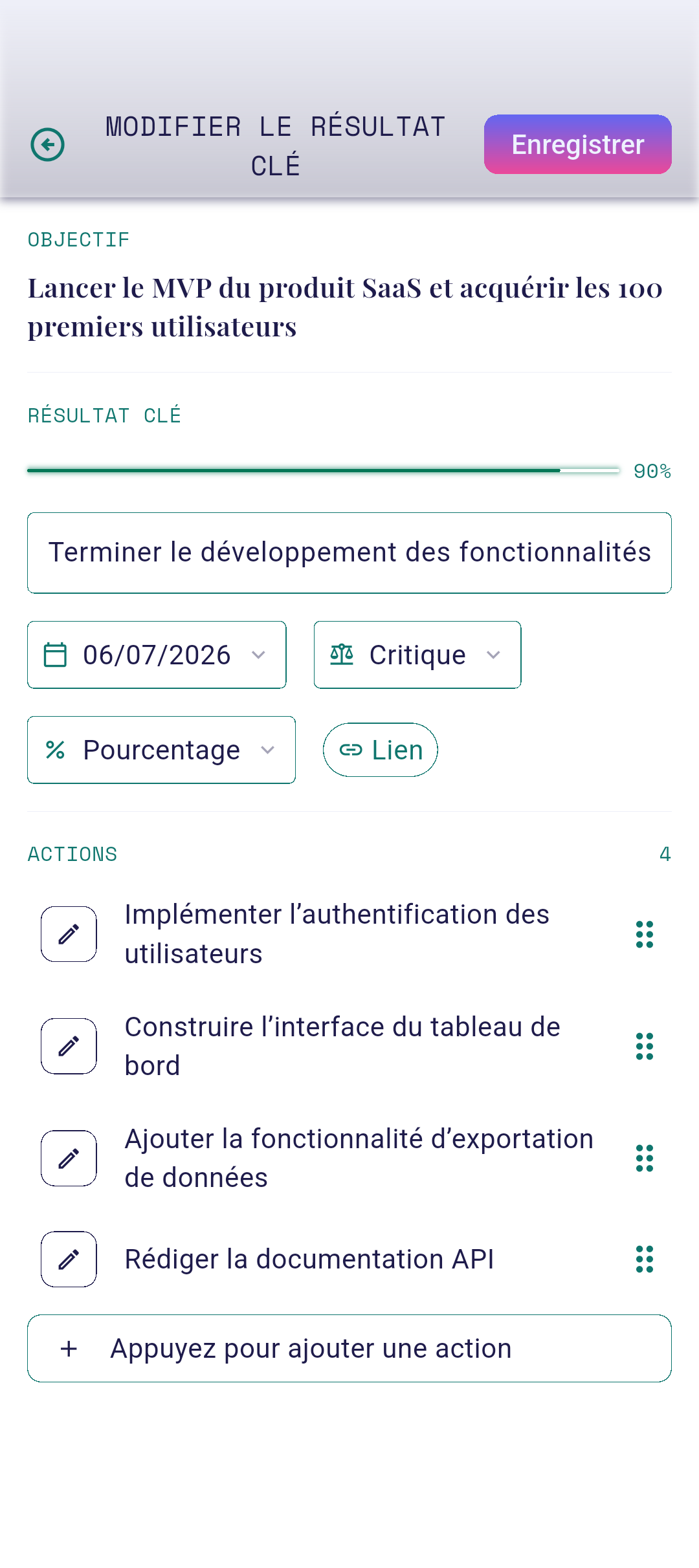 Éditeur ouvert avec le titre et la cible préremplis