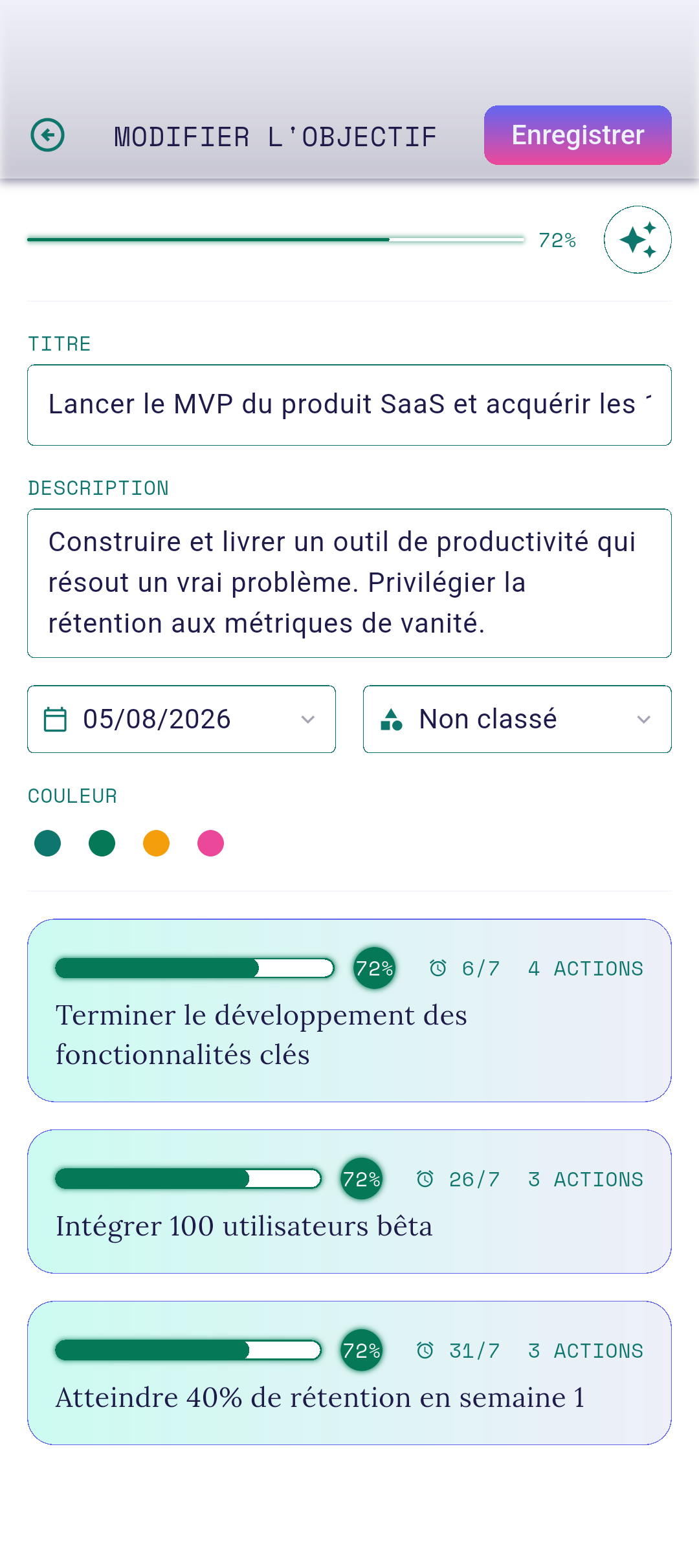 Éditeur ouvert avec le titre et la description préremplis