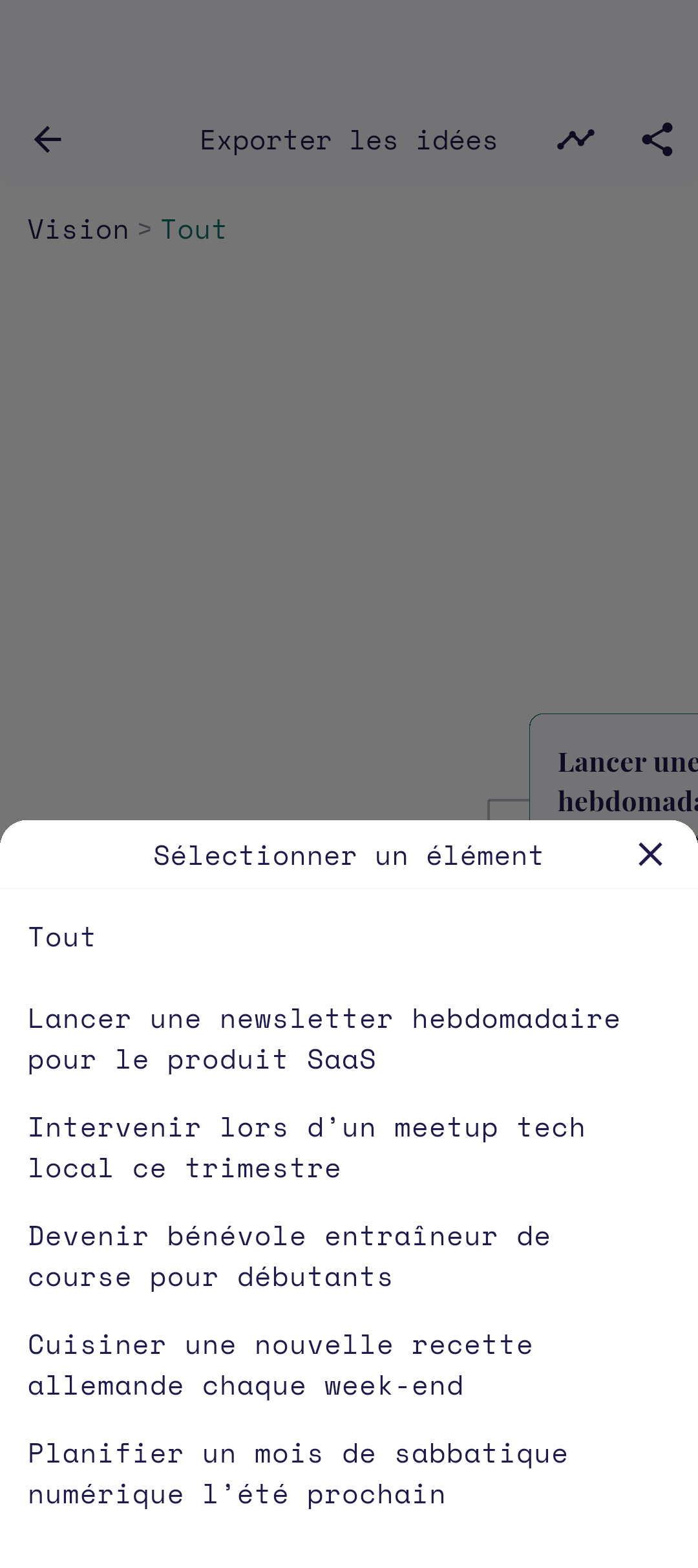 Options de périmètre et de style de ligne
