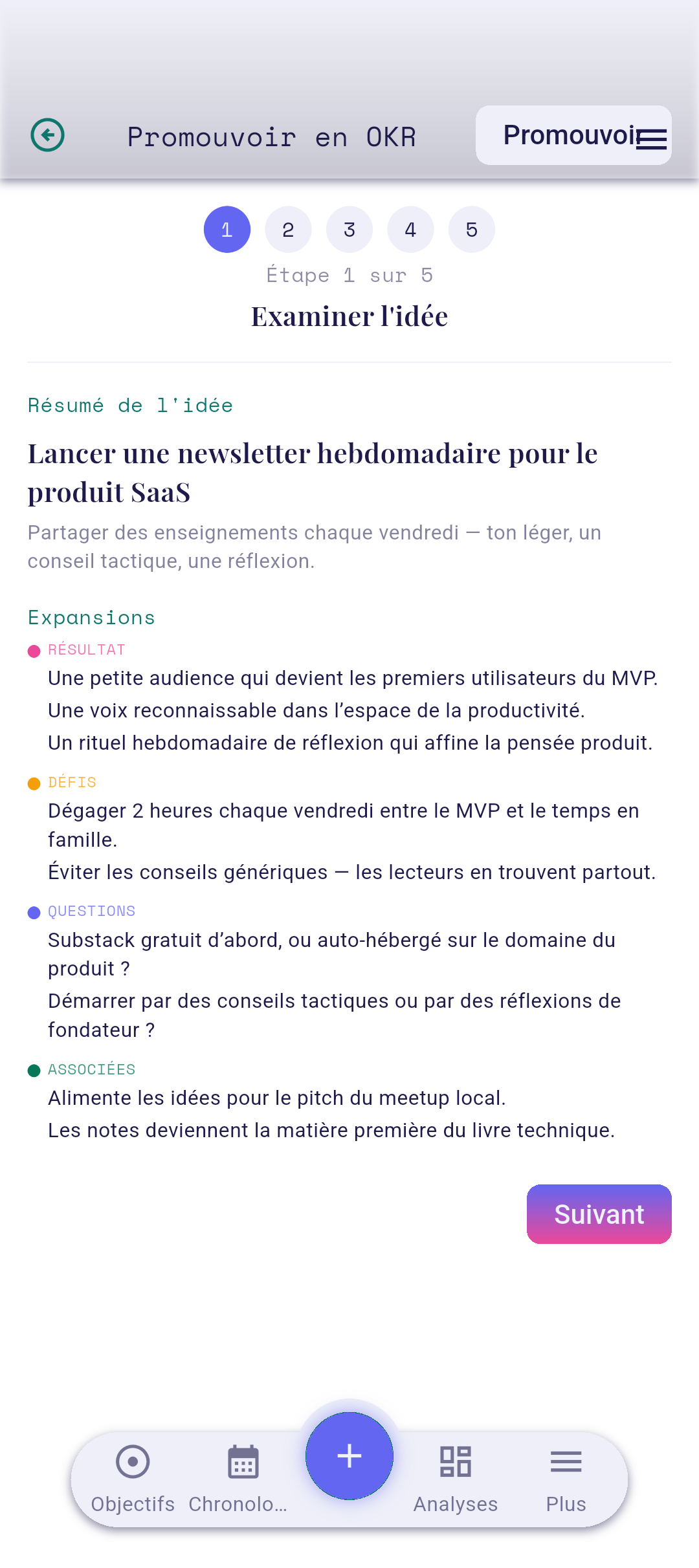 Assistant étape 1 — désir fondamental
