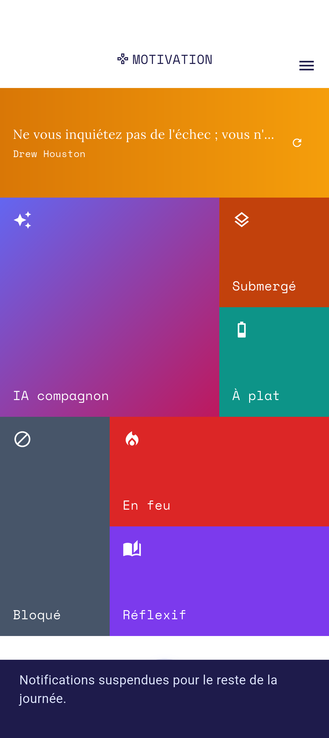 Confirmation après Lever le pied
