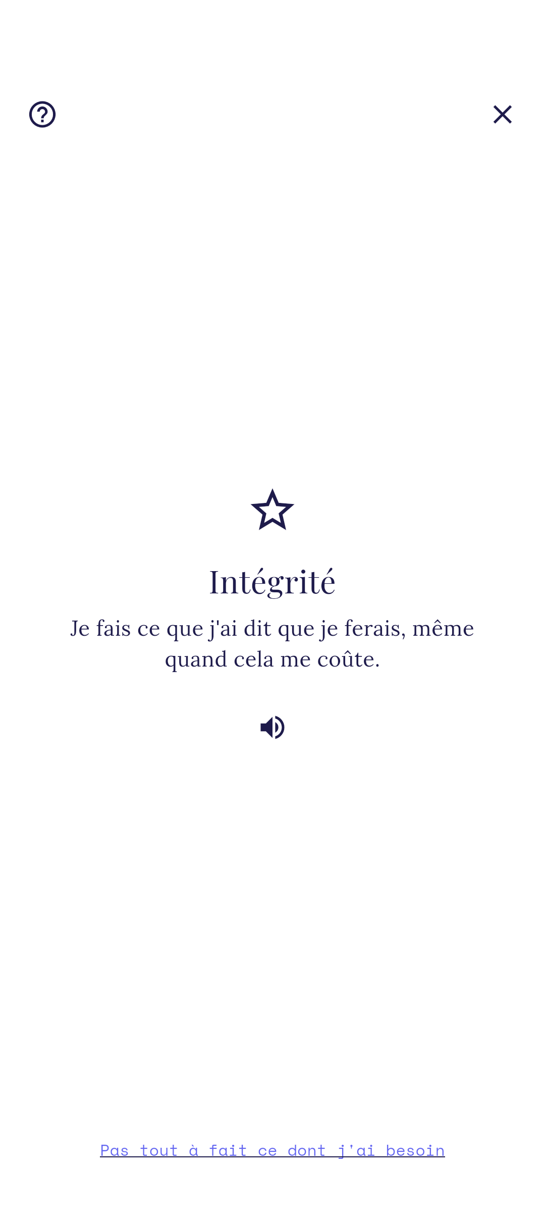 Vue de déclaration pour une valeur unique