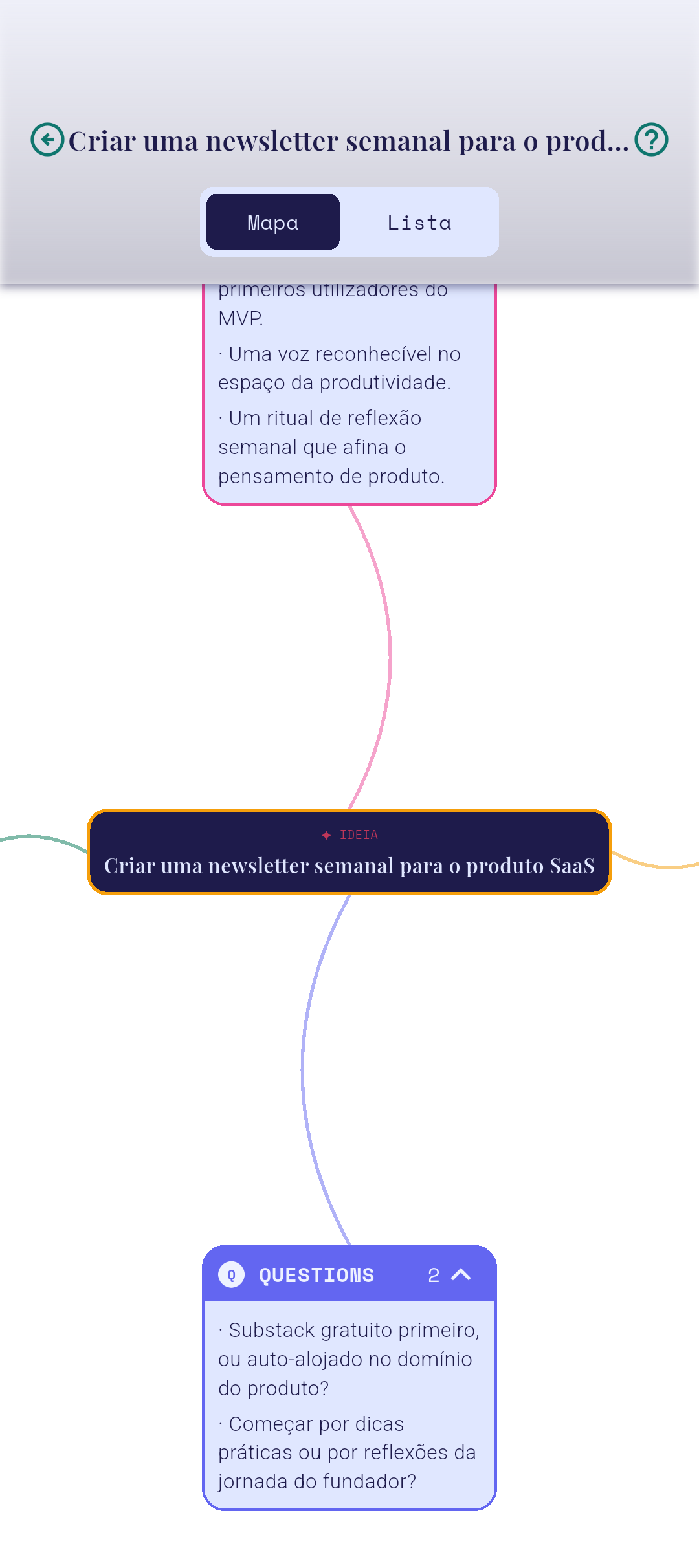 Expansão de Resultados aberta com itens