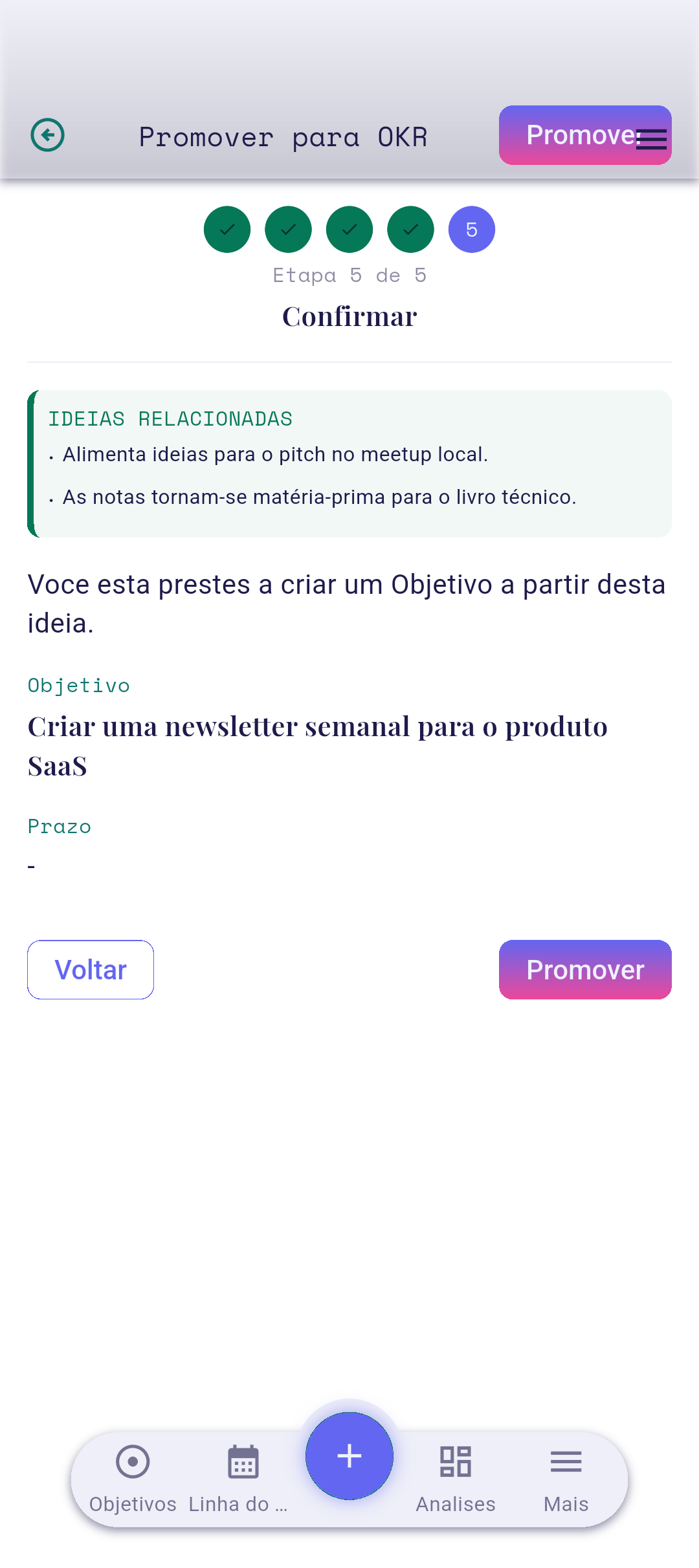 Assistente etapa 5 — confirmar