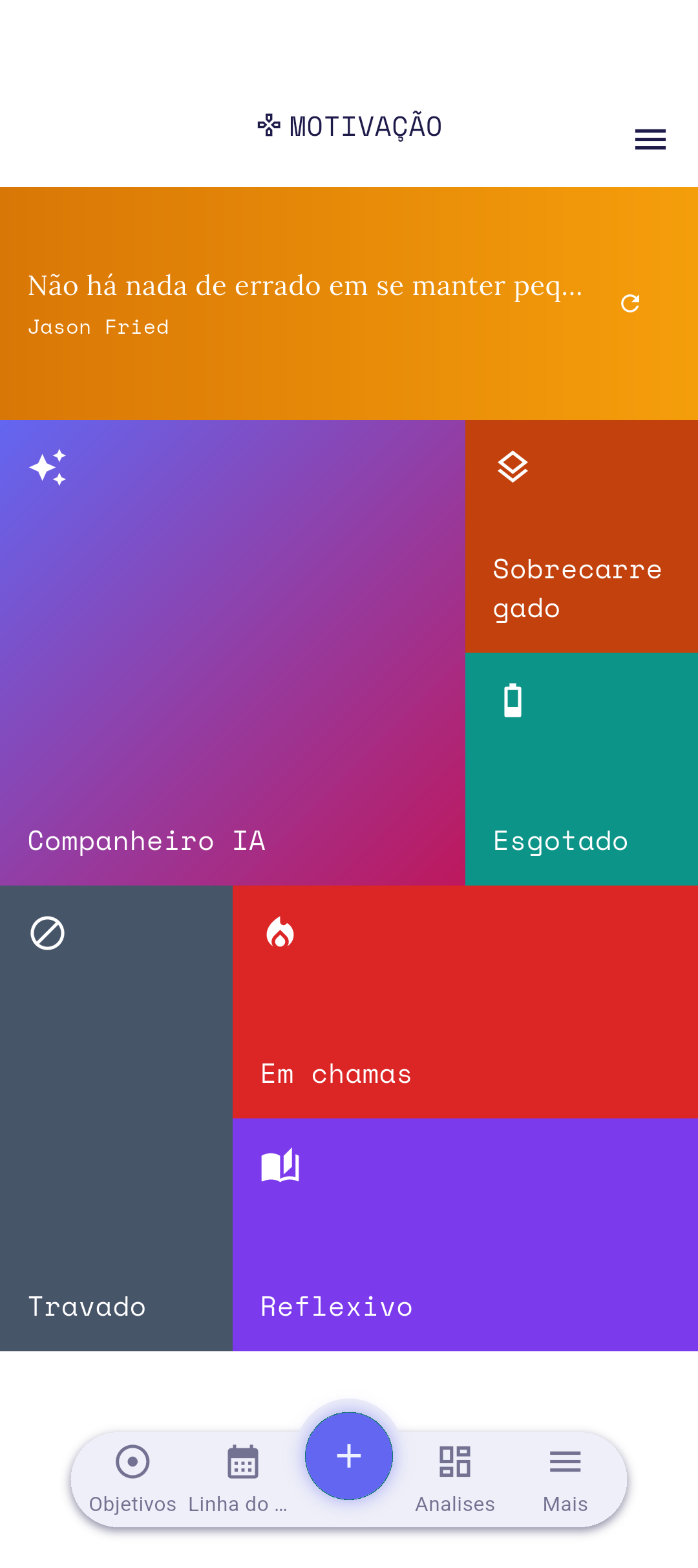 Seletor de sentimentos