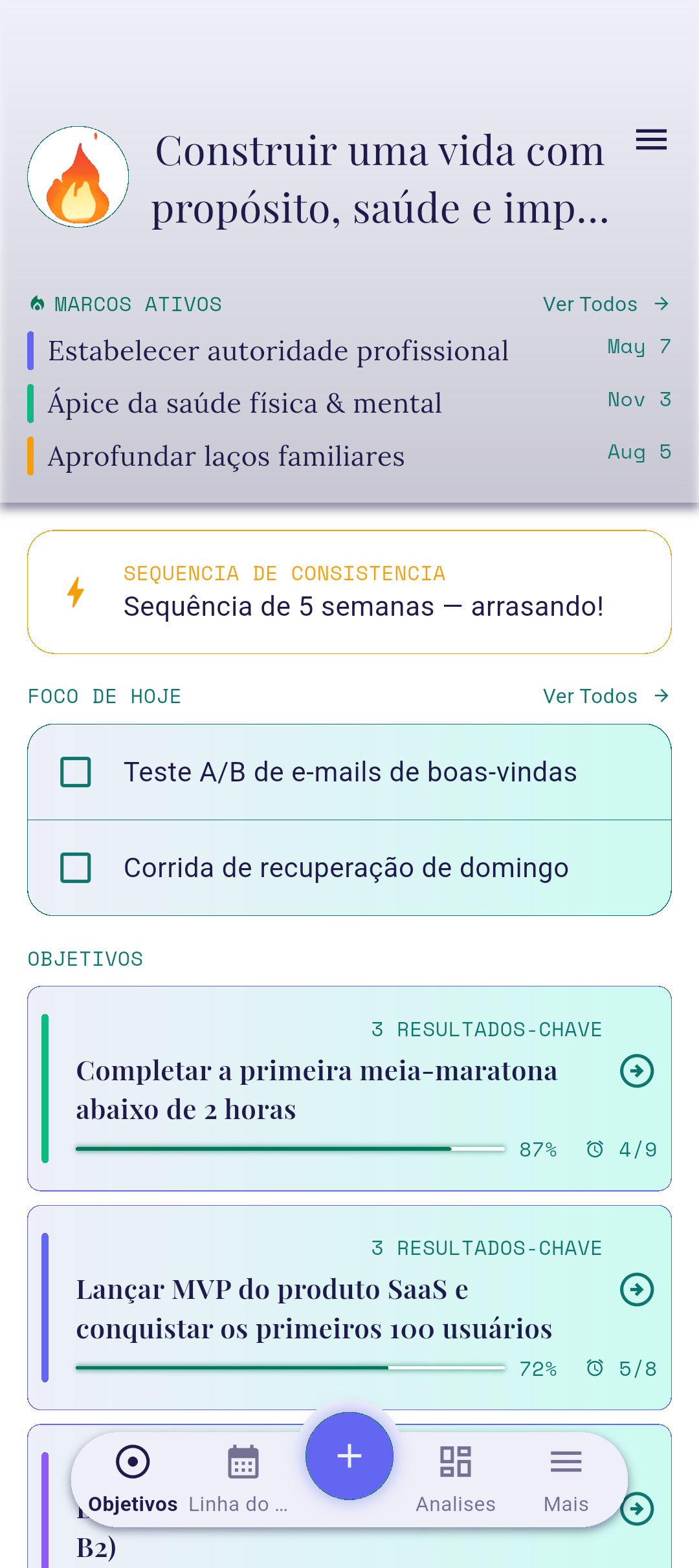 Card solto na nova posição