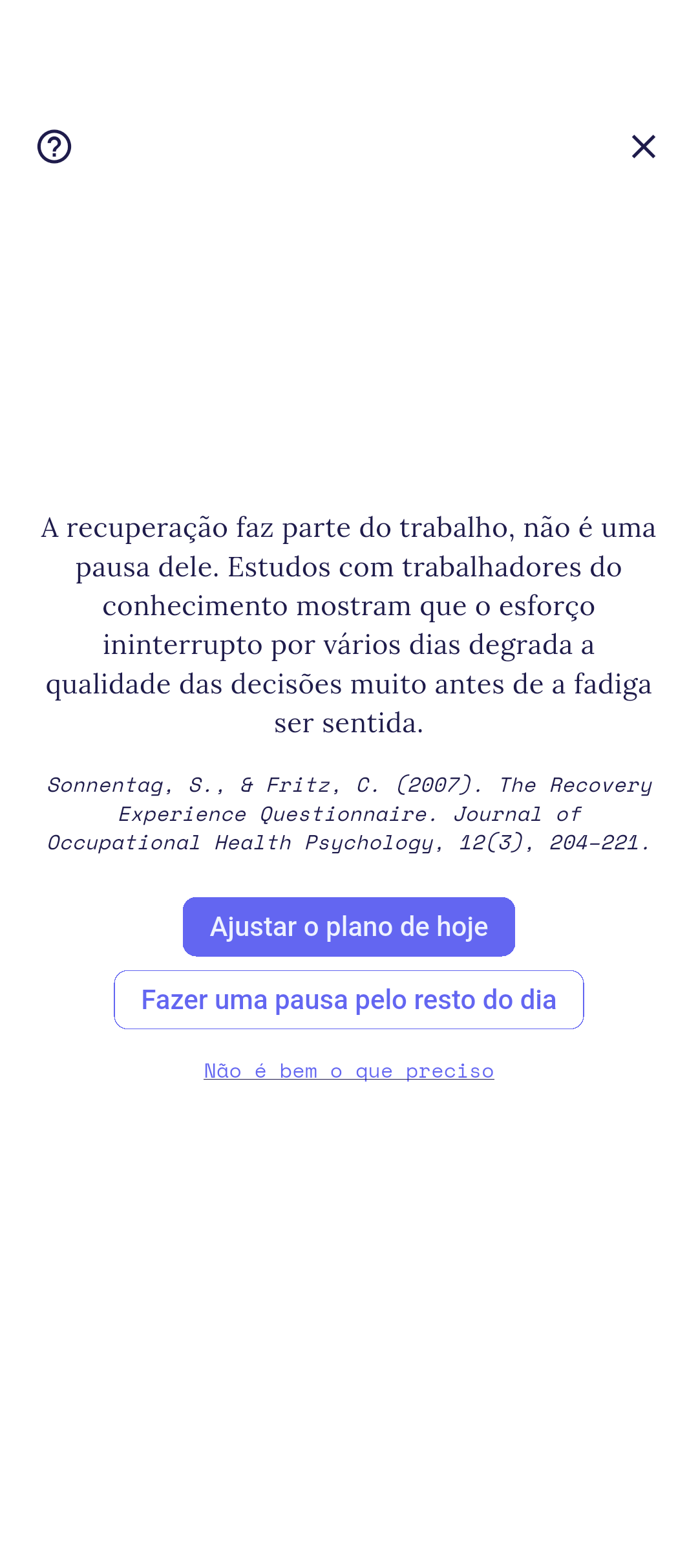 Prompt de verificação de ritmo