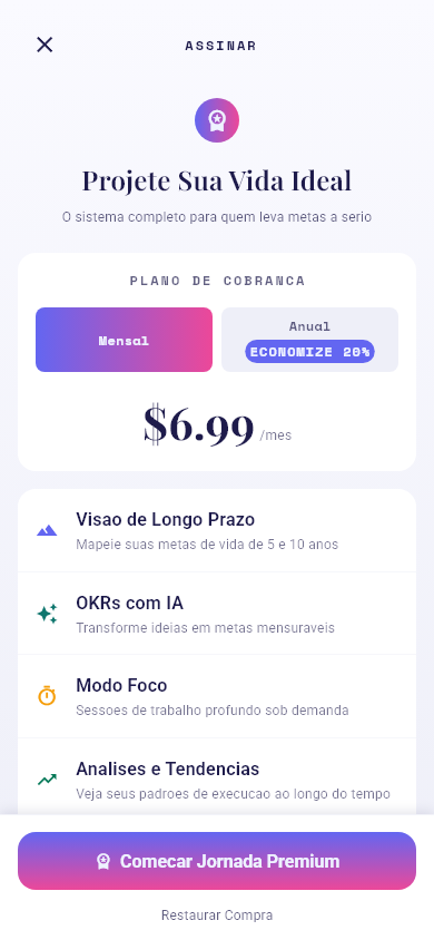 Seletor de plano