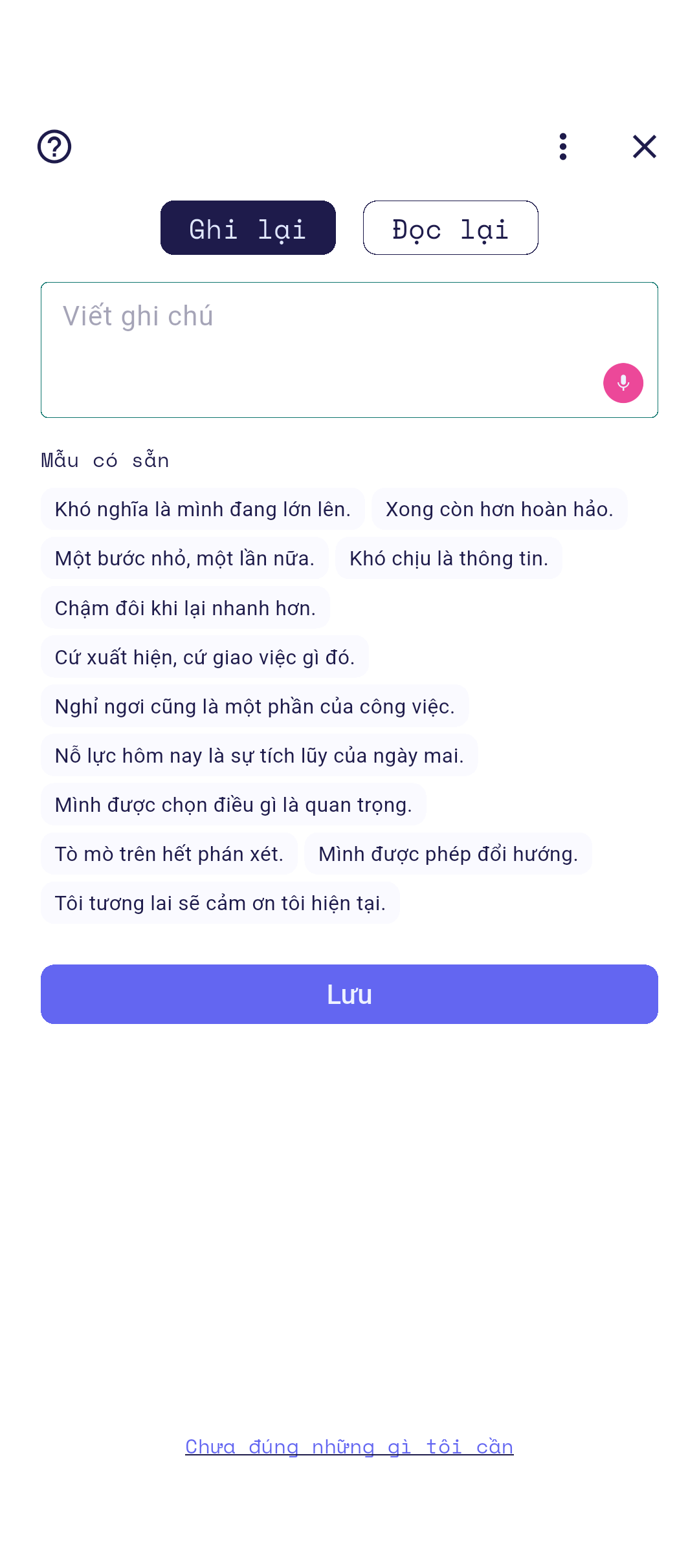 Trình soạn thảo bản ghi nhớ đang mở
