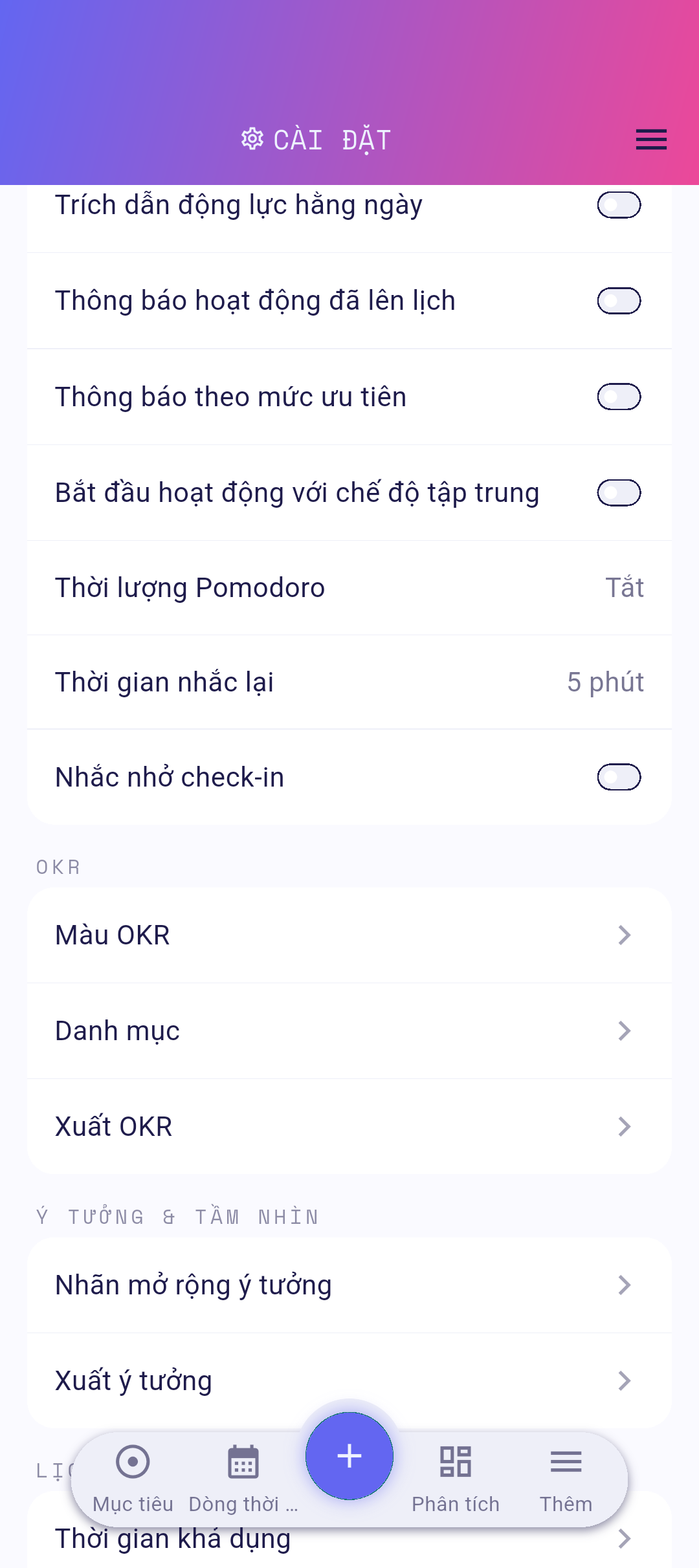 Bộ chọn thời gian cho câu trích dẫn hàng ngày