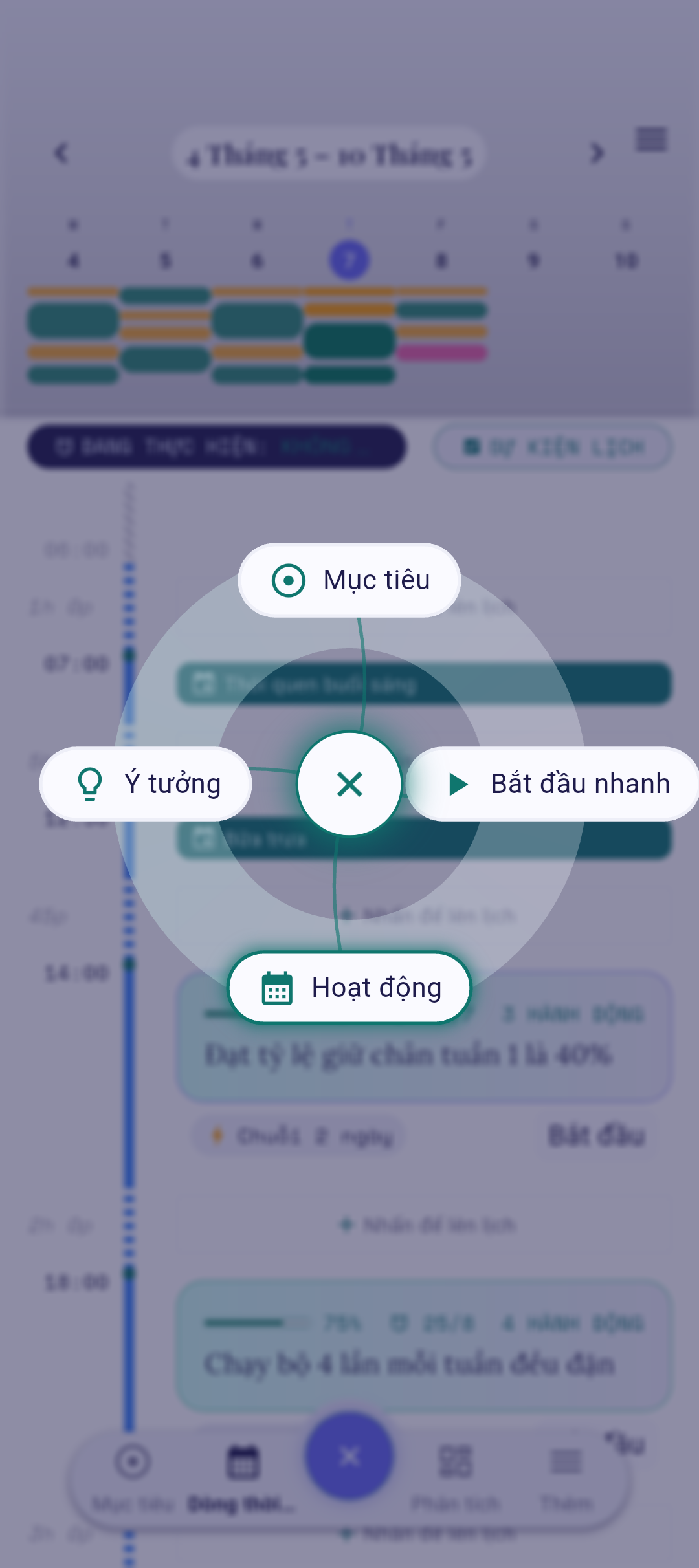 Nút QuickPlus với Khởi động nhanh được làm nổi bật